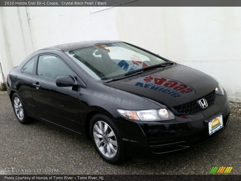 Crystal Black Pearl / Black 2010 Honda Civic EX-L Coupe