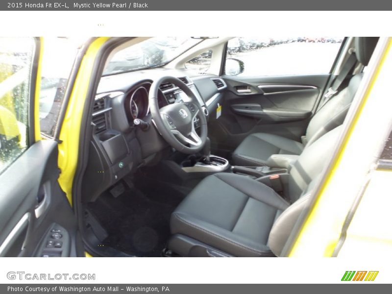 Mystic Yellow Pearl / Black 2015 Honda Fit EX-L