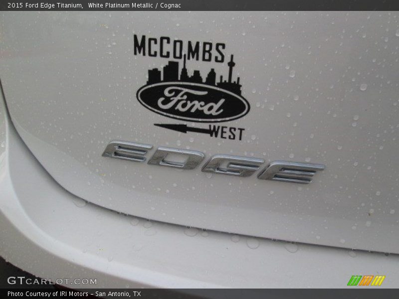 White Platinum Metallic / Cognac 2015 Ford Edge Titanium