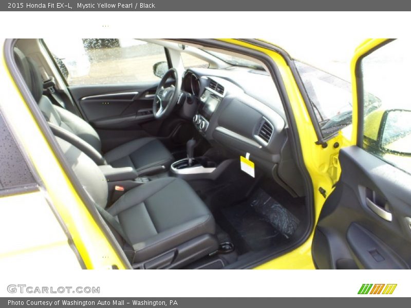 Mystic Yellow Pearl / Black 2015 Honda Fit EX-L