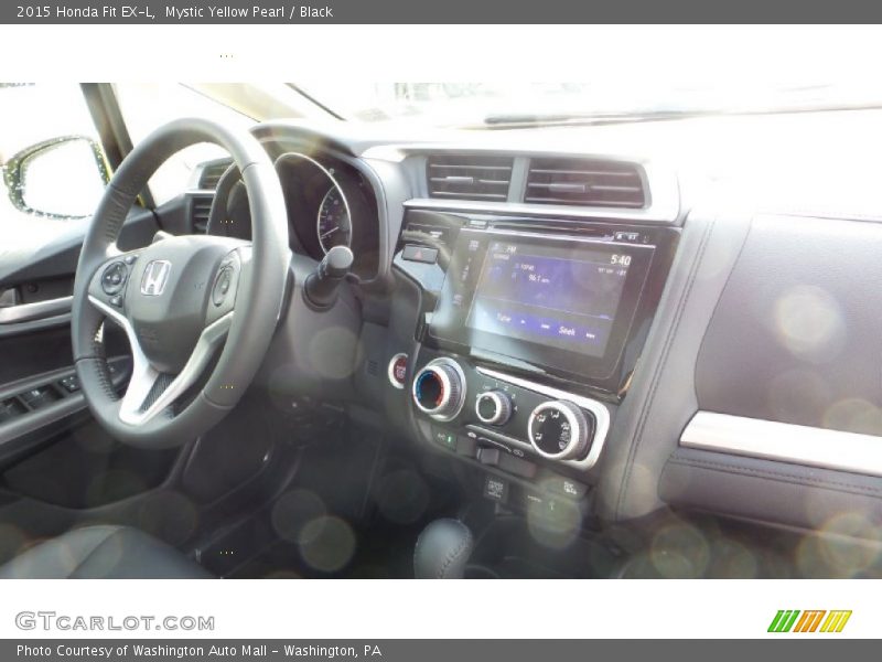 Mystic Yellow Pearl / Black 2015 Honda Fit EX-L