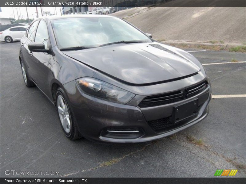 Granite Crystal Metallic / Black 2015 Dodge Dart SXT