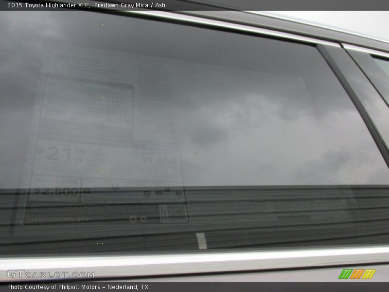 Predawn Gray Mica / Ash 2015 Toyota Highlander XLE