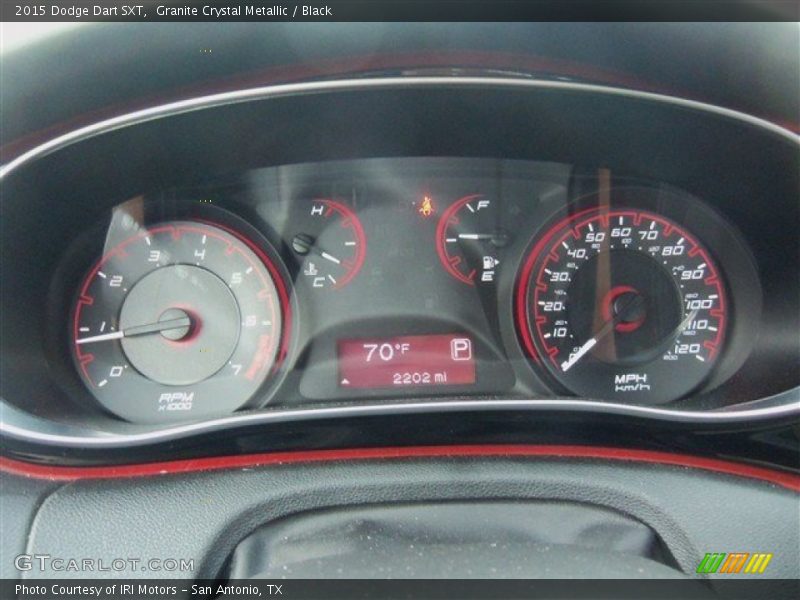 Granite Crystal Metallic / Black 2015 Dodge Dart SXT