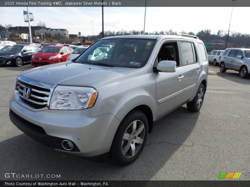 Alabaster Silver Metallic / Black 2015 Honda Pilot Touring 4WD