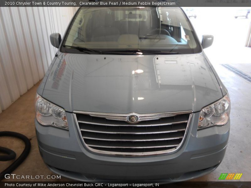 Clearwater Blue Pearl / Medium Pebble Beige/Cream 2010 Chrysler Town & Country Touring