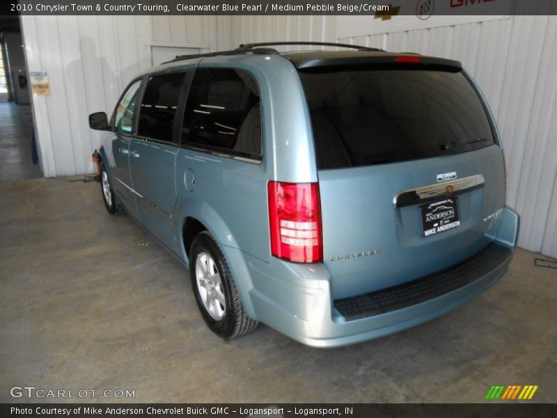 Clearwater Blue Pearl / Medium Pebble Beige/Cream 2010 Chrysler Town & Country Touring