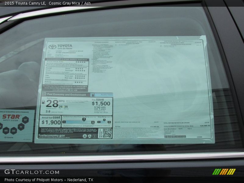 Cosmic Gray Mica / Ash 2015 Toyota Camry LE
