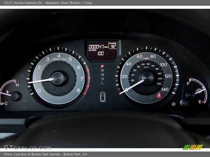 Alabaster Silver Metallic / Gray 2015 Honda Odyssey EX