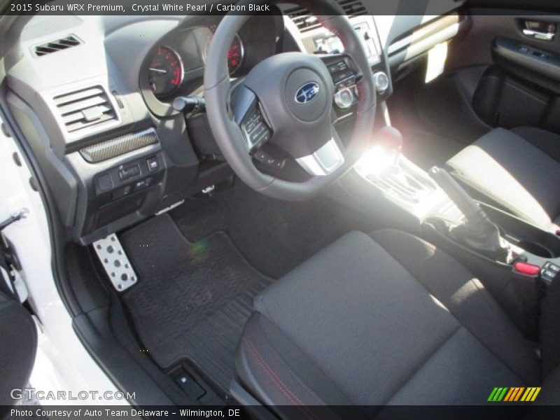 Crystal White Pearl / Carbon Black 2015 Subaru WRX Premium