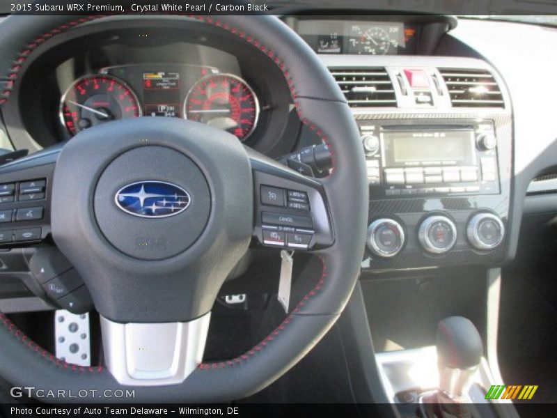 Crystal White Pearl / Carbon Black 2015 Subaru WRX Premium