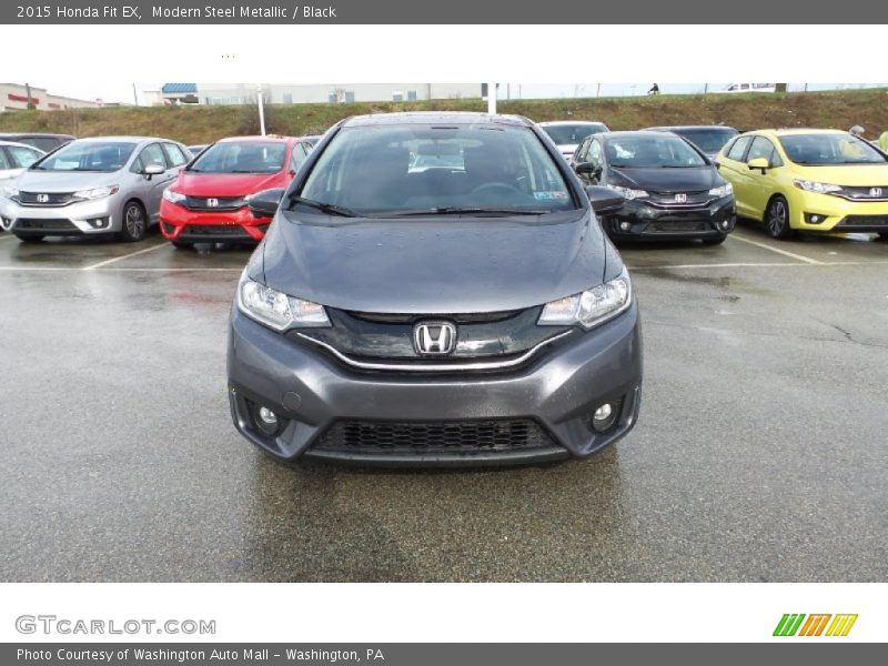 Modern Steel Metallic / Black 2015 Honda Fit EX