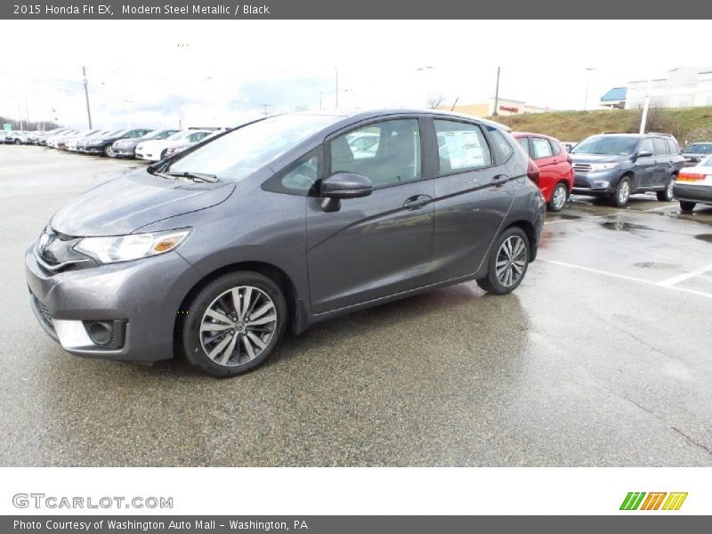 Modern Steel Metallic / Black 2015 Honda Fit EX
