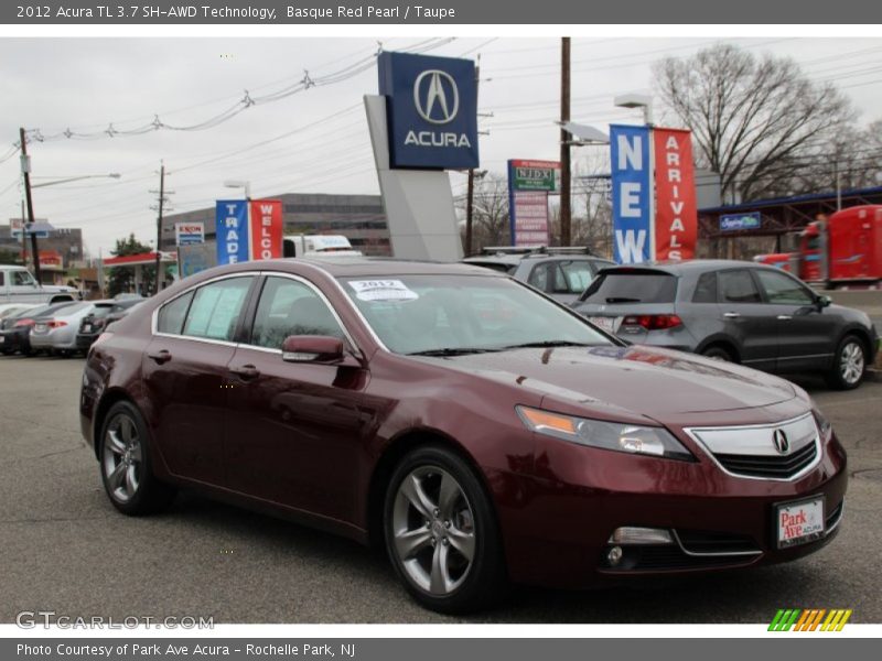 Basque Red Pearl / Taupe 2012 Acura TL 3.7 SH-AWD Technology