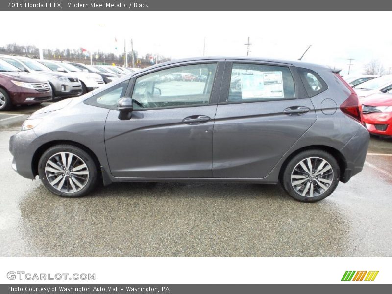 Modern Steel Metallic / Black 2015 Honda Fit EX