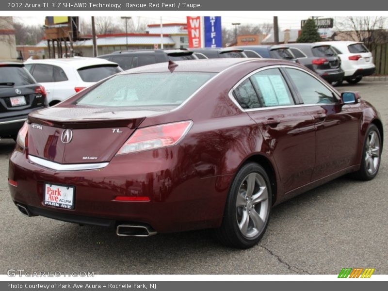 Basque Red Pearl / Taupe 2012 Acura TL 3.7 SH-AWD Technology