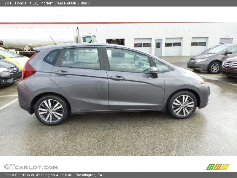 Modern Steel Metallic / Black 2015 Honda Fit EX