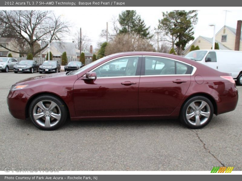 Basque Red Pearl / Taupe 2012 Acura TL 3.7 SH-AWD Technology