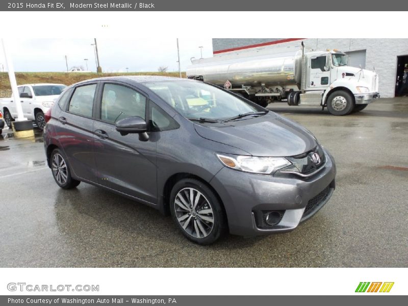 Modern Steel Metallic / Black 2015 Honda Fit EX