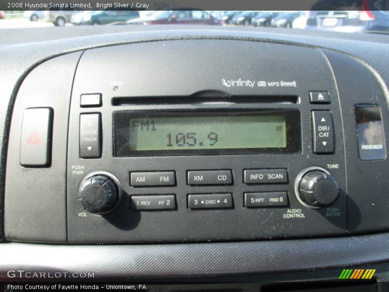 Bright Silver / Gray 2008 Hyundai Sonata Limited