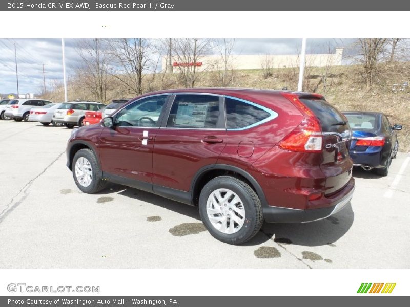 Basque Red Pearl II / Gray 2015 Honda CR-V EX AWD