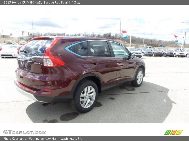 Basque Red Pearl II / Gray 2015 Honda CR-V EX AWD