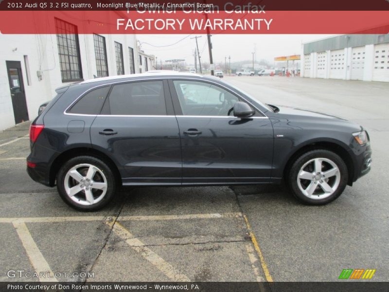 Moonlight Blue Metallic / Cinnamon Brown 2012 Audi Q5 3.2 FSI quattro