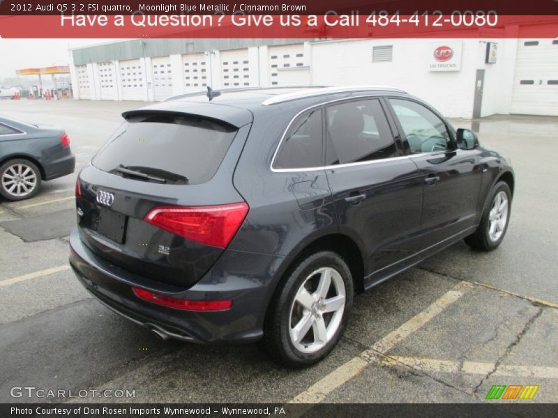Moonlight Blue Metallic / Cinnamon Brown 2012 Audi Q5 3.2 FSI quattro