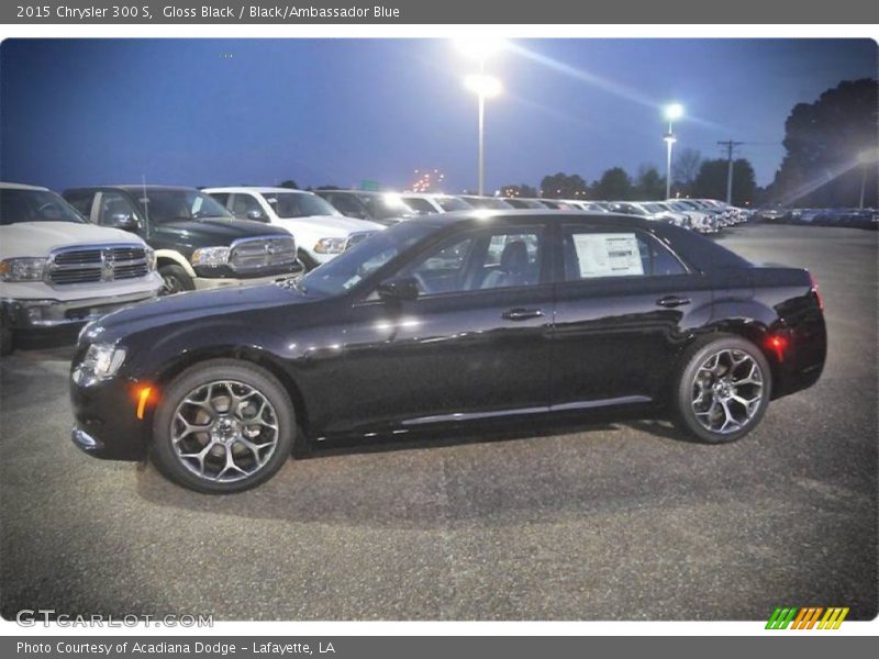 Gloss Black / Black/Ambassador Blue 2015 Chrysler 300 S