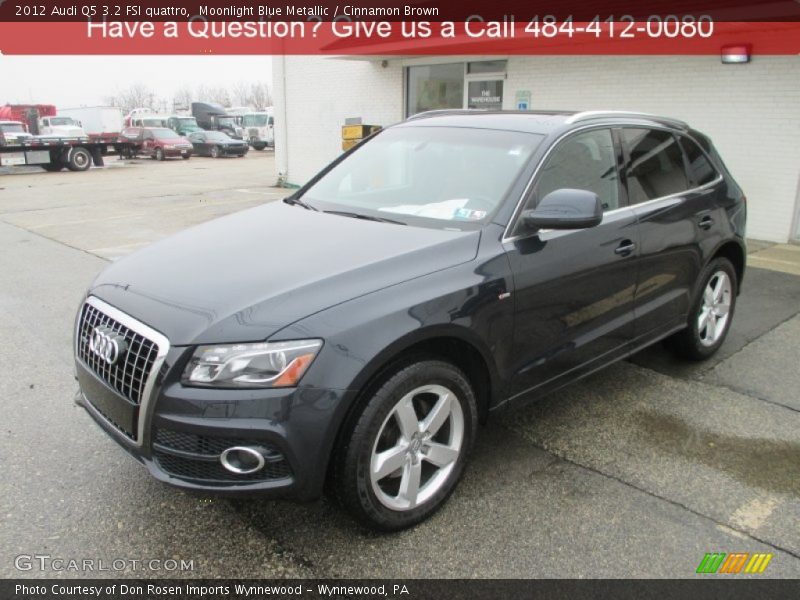 Moonlight Blue Metallic / Cinnamon Brown 2012 Audi Q5 3.2 FSI quattro