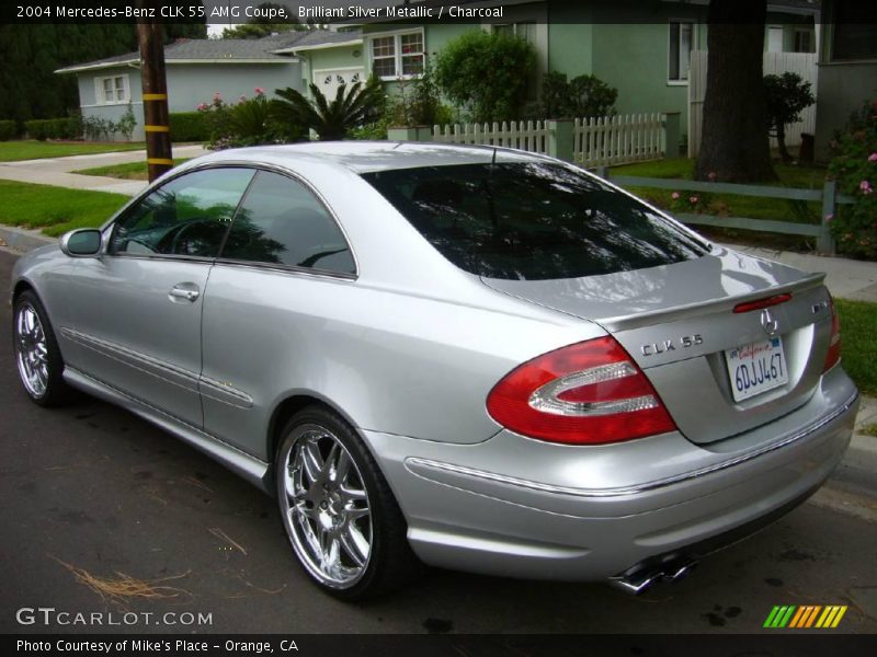 Brilliant Silver Metallic / Charcoal 2004 Mercedes-Benz CLK 55 AMG Coupe