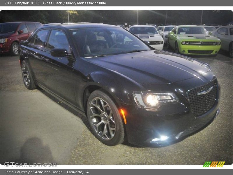 Gloss Black / Black/Ambassador Blue 2015 Chrysler 300 S