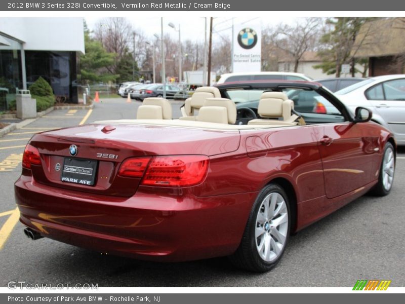 Vermilion Red Metallic / Cream Beige 2012 BMW 3 Series 328i Convertible