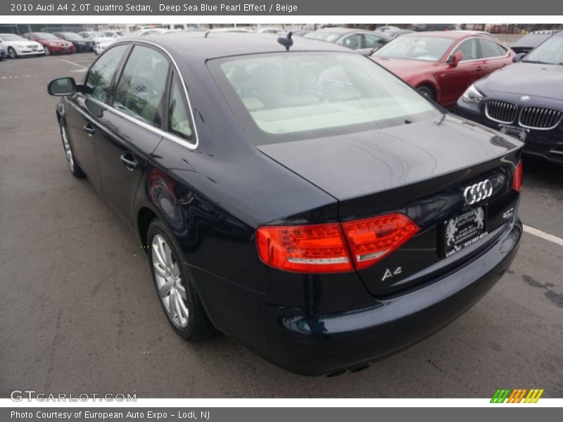 Deep Sea Blue Pearl Effect / Beige 2010 Audi A4 2.0T quattro Sedan