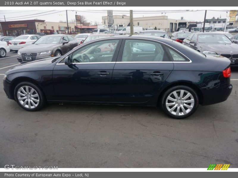 Deep Sea Blue Pearl Effect / Beige 2010 Audi A4 2.0T quattro Sedan