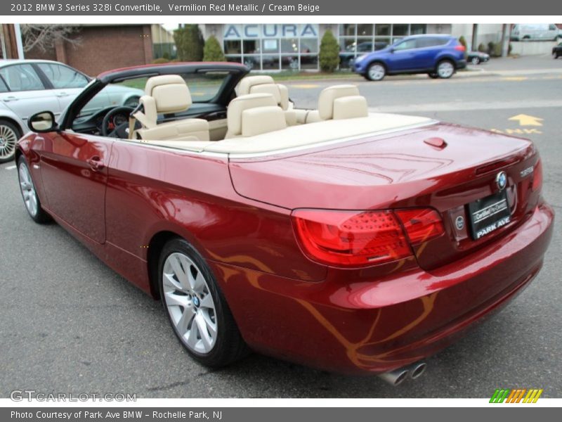 Vermilion Red Metallic / Cream Beige 2012 BMW 3 Series 328i Convertible