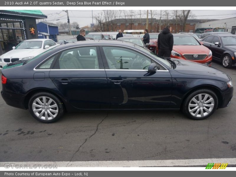Deep Sea Blue Pearl Effect / Beige 2010 Audi A4 2.0T quattro Sedan