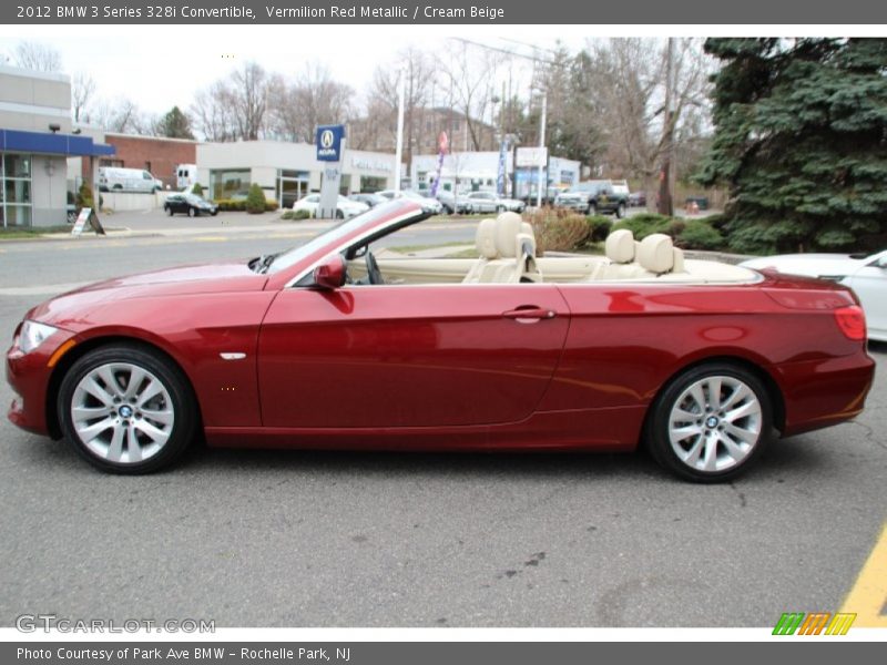 Vermilion Red Metallic / Cream Beige 2012 BMW 3 Series 328i Convertible