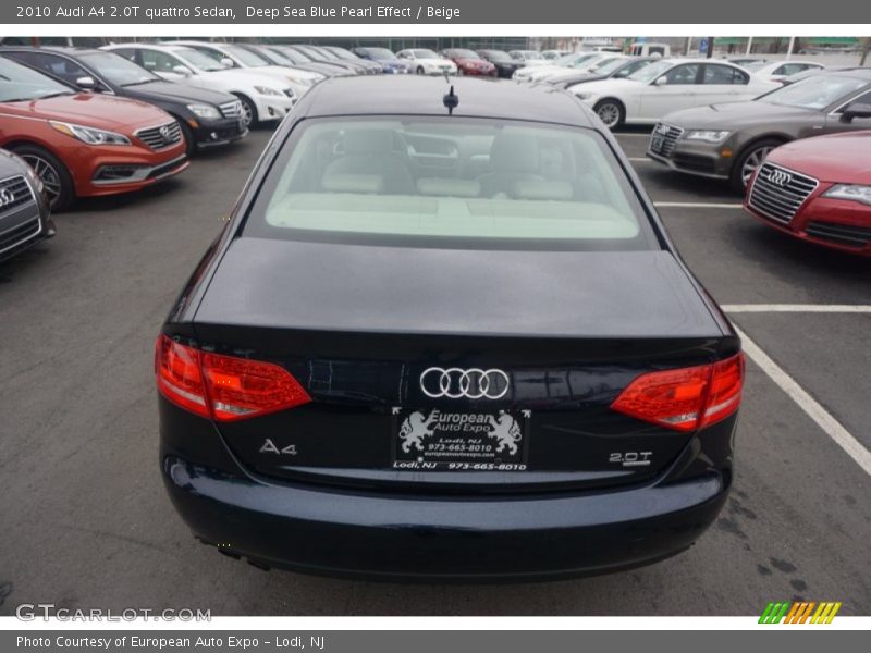 Deep Sea Blue Pearl Effect / Beige 2010 Audi A4 2.0T quattro Sedan