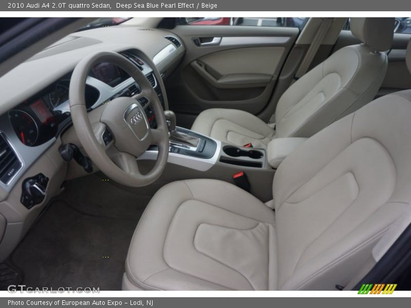 Deep Sea Blue Pearl Effect / Beige 2010 Audi A4 2.0T quattro Sedan