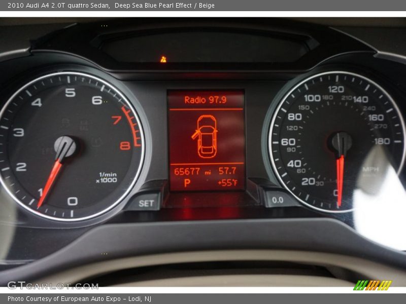 Deep Sea Blue Pearl Effect / Beige 2010 Audi A4 2.0T quattro Sedan