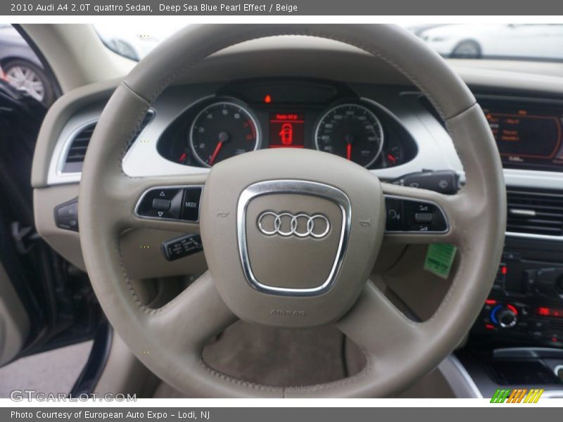 Deep Sea Blue Pearl Effect / Beige 2010 Audi A4 2.0T quattro Sedan