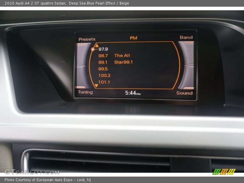 Deep Sea Blue Pearl Effect / Beige 2010 Audi A4 2.0T quattro Sedan