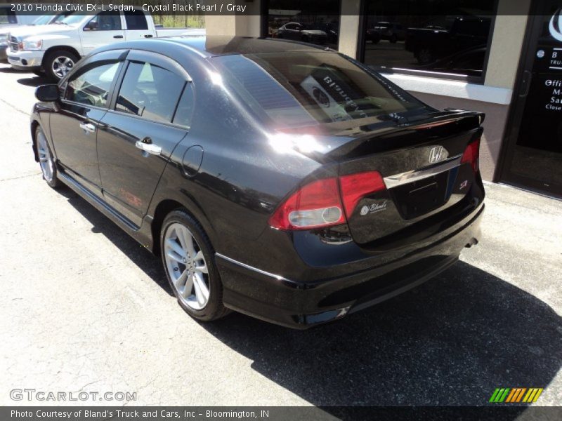 Crystal Black Pearl / Gray 2010 Honda Civic EX-L Sedan