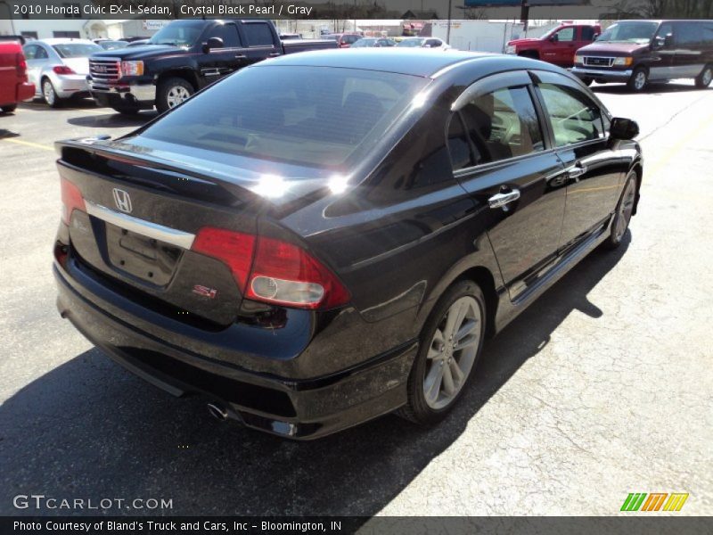 Crystal Black Pearl / Gray 2010 Honda Civic EX-L Sedan