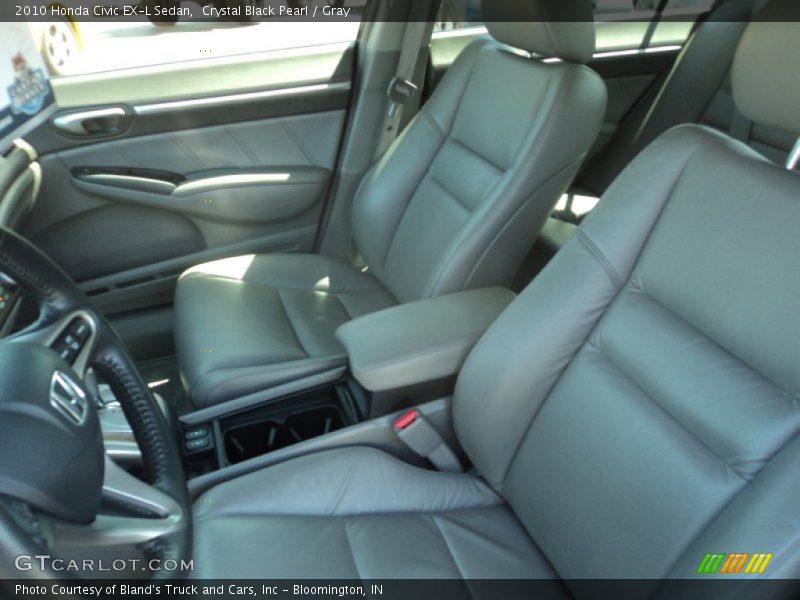 Crystal Black Pearl / Gray 2010 Honda Civic EX-L Sedan