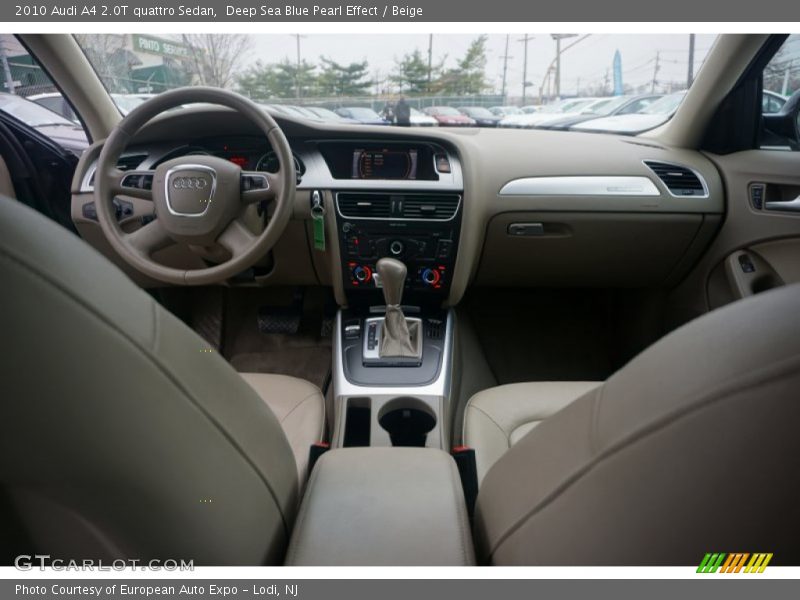 Deep Sea Blue Pearl Effect / Beige 2010 Audi A4 2.0T quattro Sedan