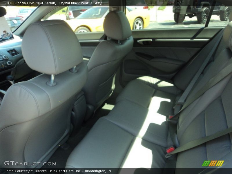 Crystal Black Pearl / Gray 2010 Honda Civic EX-L Sedan