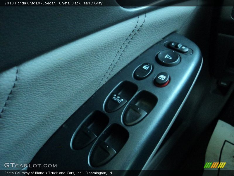 Crystal Black Pearl / Gray 2010 Honda Civic EX-L Sedan
