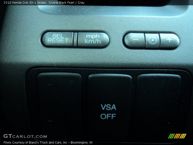 Crystal Black Pearl / Gray 2010 Honda Civic EX-L Sedan